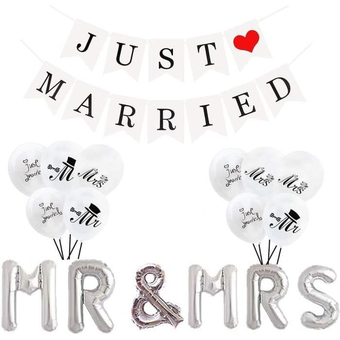 Just Married Ballons De Mariage - Or Rose Et Rose, Ballon Couple