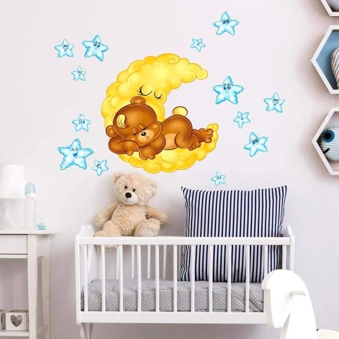 Kina R Stickers Muraux Ours Etoiles Lune Decoration Murale Chambre D Enfant Chambre De Nid De Pepiniere95 Cdiscount Maison Kina R Stickers Muraux Ours Etoiles Lune Decoration Murale Chambre D Enfant Chambre De Nid De Pepiniere95 Cdiscount Maison