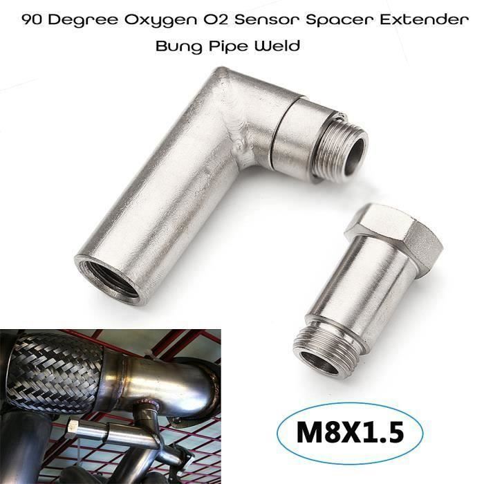 Rallonge De Sonde Lambda M18x1,5 - Acier Inox, 90°, Pour Supprimer Erreur Moteur Après Retrait Catalyseur, Lot De 3