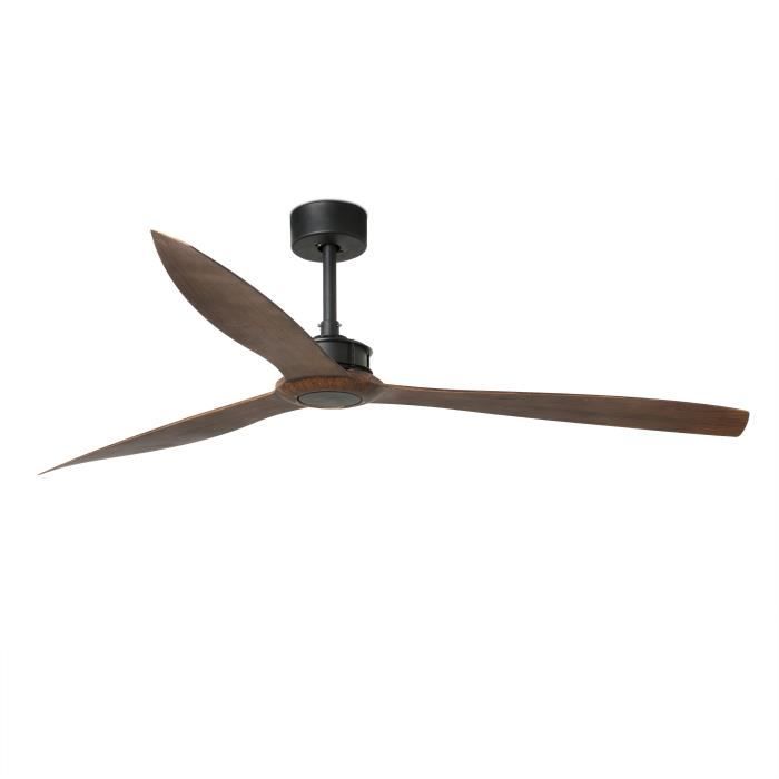 Just Fan Ventilateur De Plafond Noir Mat Bois 178cm 33430 Achat