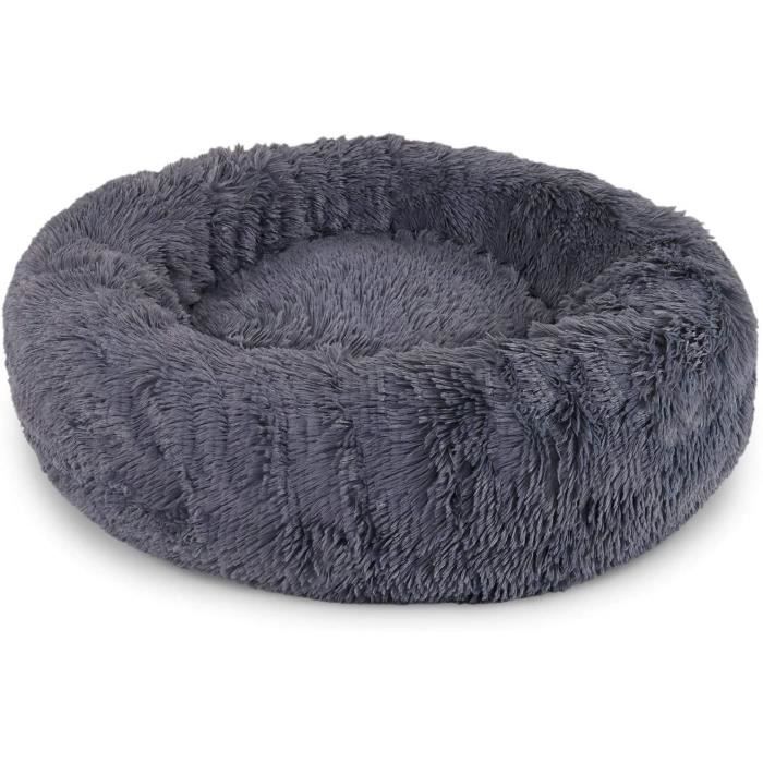 Comparer les prix de PELUCHE POUR ANIMAL lionto by dibea Panier rond pour chien coussin pour chat panier donut Oslash 60 cm L Gris fonceacute521