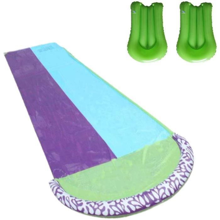 Tapis Glisse Eau 480x85 Cm - Avec Bodyboard - PVC Résistant - Pour Jardin, Plage, été - Jeux Aquatiques