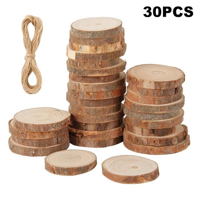 Lot De 50 à 5 Dsques Tronçons Bos Naturel à Chosr Entre 8-9 Cm Et