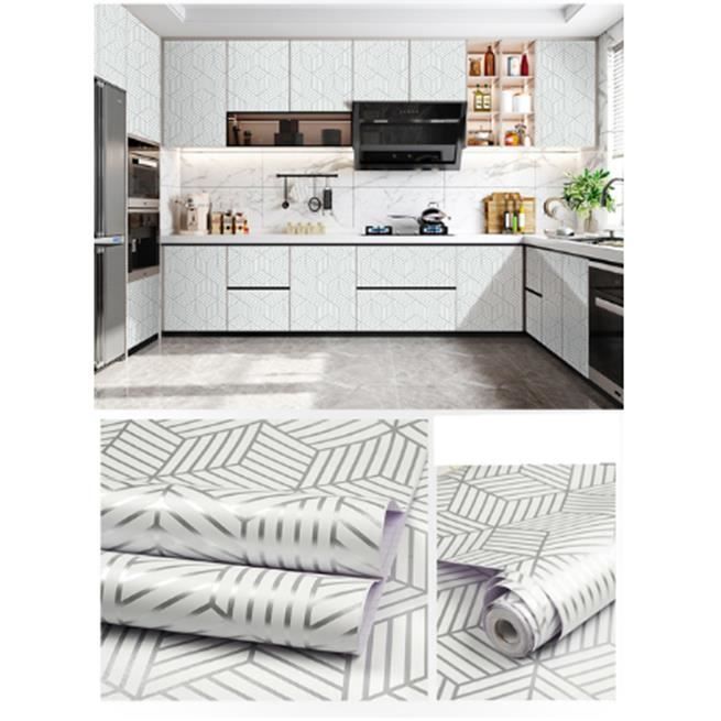 Papier Peint Autocollant En Marbre Gris Clair, Papier Peint Autocollant Imperméable Pour