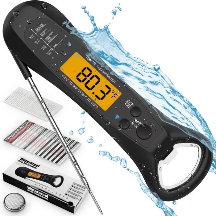 Thermomètre Cuisson Instantané ThermoMaven F1 Turbo - Précision ±0,3°C Certifié NIST - Sonde Viande, IP67 - Magnétique