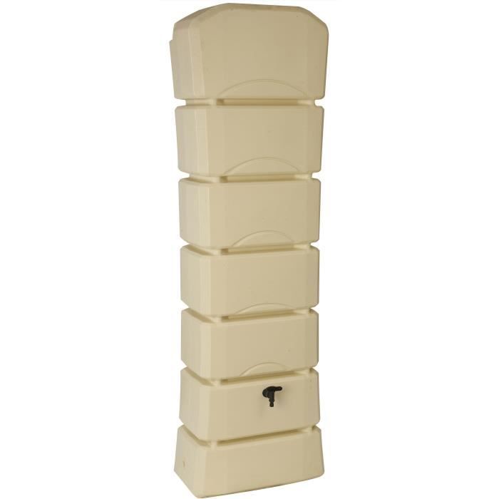 Récupérateur deau LATITUDE - Plastique - Beige - Rectangulaire - 35 x 60 x H190 cm - 300L - BELLI