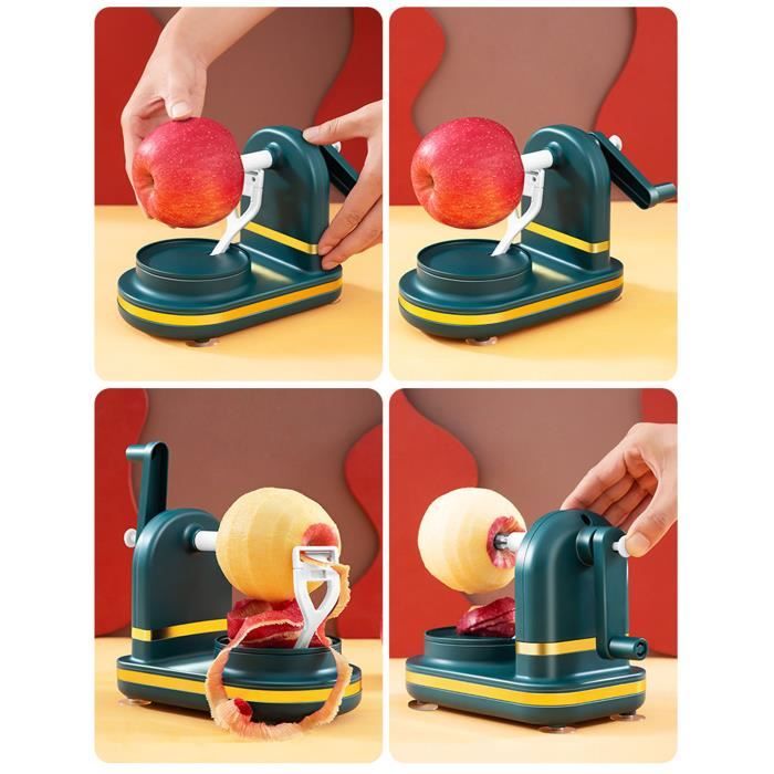 ETO - Machine à éplucher les fruits à manivelle, multifonctionnelle avec  coupe-fruits, épluche-pommes (vert foncé) - Cdiscount Maison
