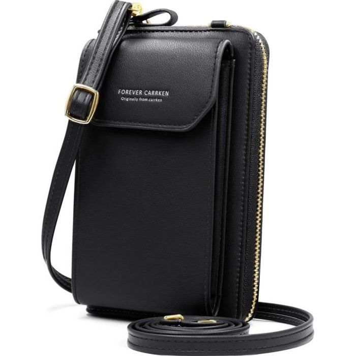 Sac holster cuir Femme Homme - Pochette bandoulière originale pour téléphone  portable