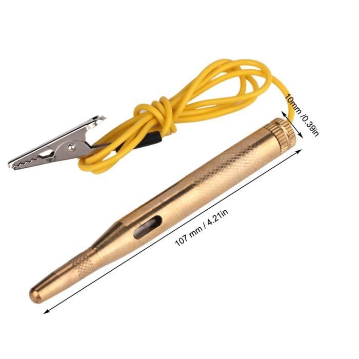 Testeur De Circuit électrique Auto 6V-24V - Stylo à Sonde Avec Ampoule, Fil De 96 Cm, Pour Voiture, Moto, Bateau, Vérification Fusibles Et Câblage