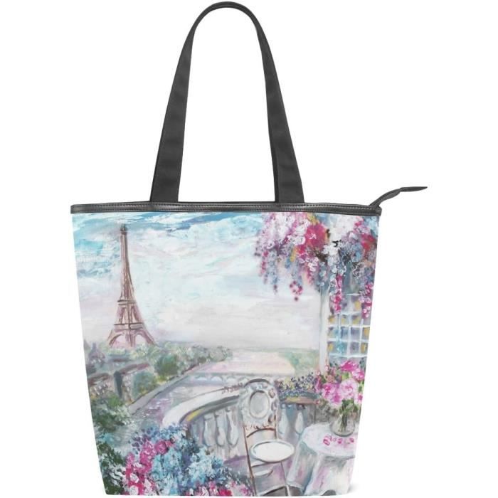 Sac En Toile Femme Shopper Poign?�e Sup?�rieure Sacs Bandouli?�re Sacs ?? Main Avec Fermeture ?? 