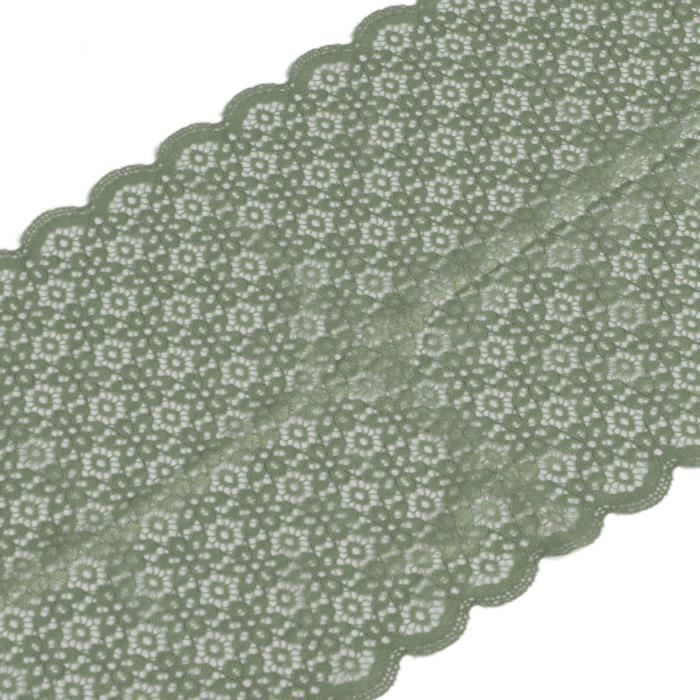 Ruban Dentelle 100% Coton Vert Foncé - Largeur 15 Mm, Longueur 5 M - Décoration Couture, Cadeau, Mariage Vintage