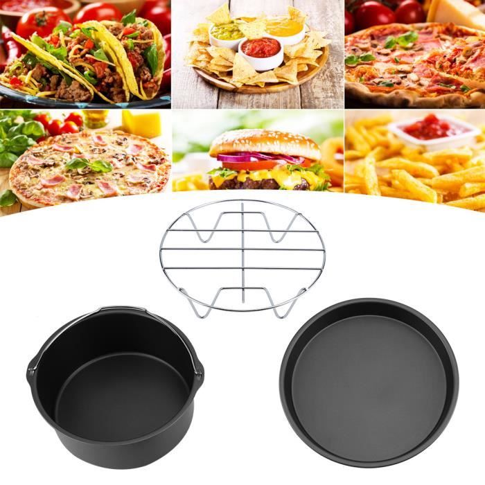 Set 9 Accessoires Pour Friteuse à Air Chaud - DEUBA, Acier Inoxydable