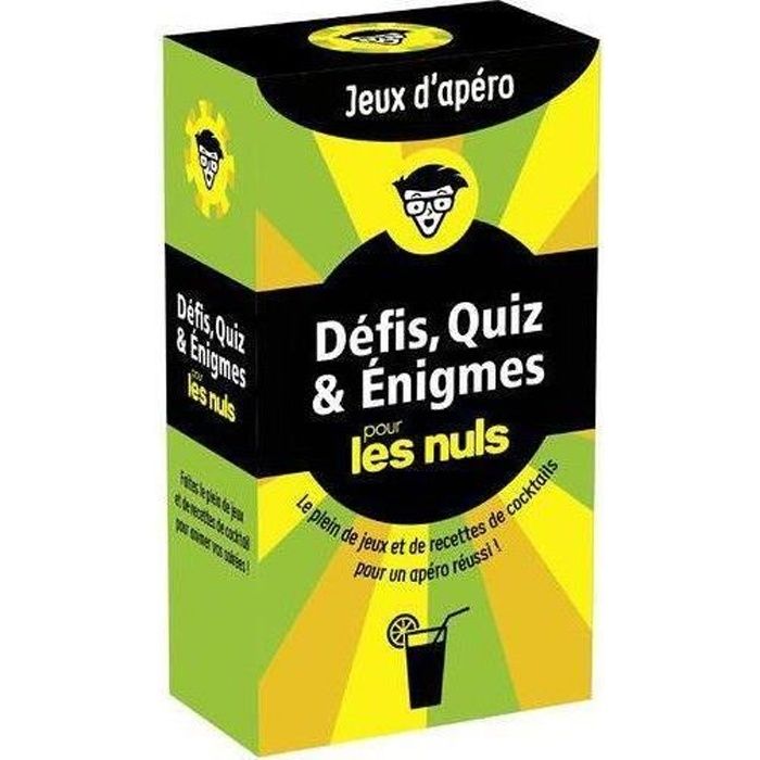 livre jeux d apero defis quiz et enigmes pour les nuls achat vente livre parution pas cher cdiscount
