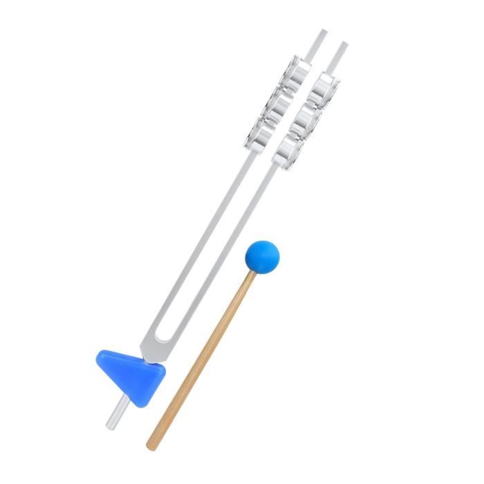 Diapason 126.22 Hz Alliage Aluminium - Fourche Vibratoire Yoga & Méditation - Soulage Stress, Détente Profonde Avec Marteau & Pochette