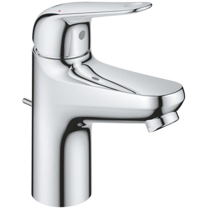 Mitigeur monocommande lavabo - GROHE Swift - 24316001 - Chromé - Taille S - Economie deau
