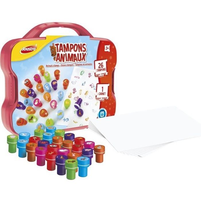 fournitures d/'apprentissage pour divertissement CNSJ Lot de 52 tampons auto-encreurs pour enfants avec lettres de l/'alphabet et chiffres assortis peinture