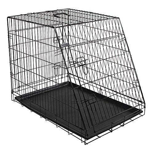 Cage De Transport Noir 92x63x74cm 2 Portes