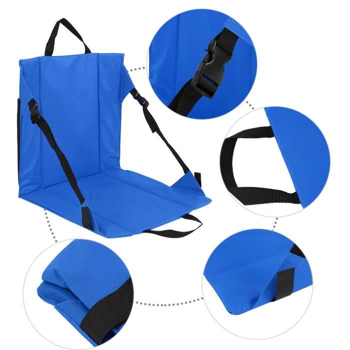 Fauteuil pliant pour bateau à moteur 40 x 40 x 50 cm, blanc et bleu