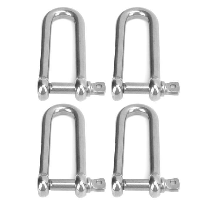 Svitzoot Lot De 6 Manilles En Acier Inox M6 - Manilles De Levage En D Avec Goupilles Filetées
