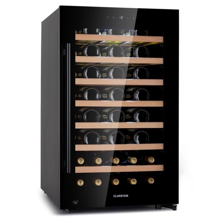 Cave à vin - Klarstein Barossa 50 Uno - 1 zone - 120 L - 50 bouteilles - Écran tactile - Noir - Klarstein
