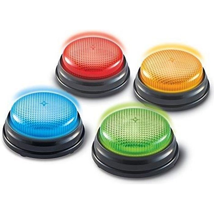 Learning Resources Lights and Sounds Buzzers, Set of 4