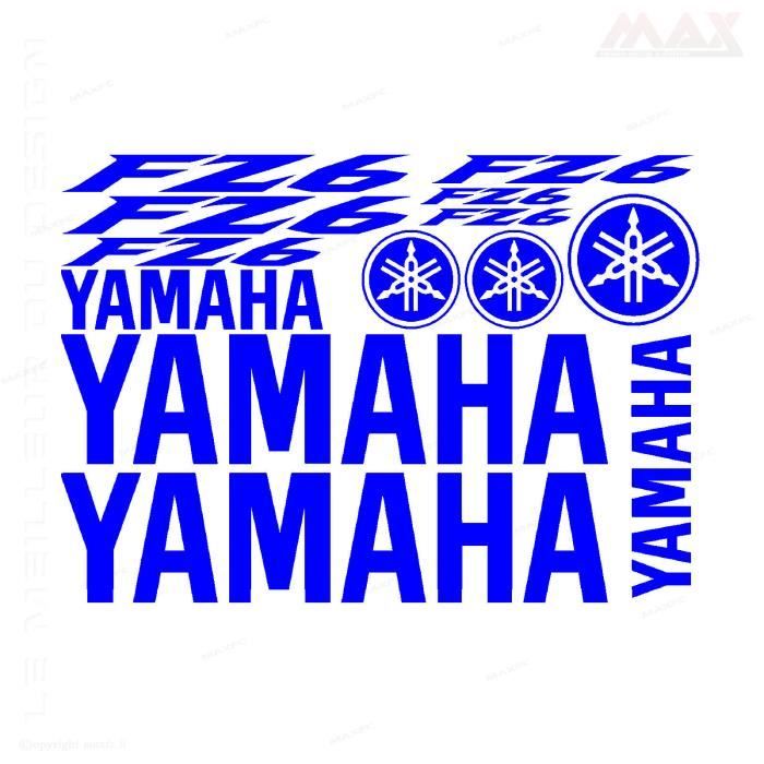 13 stickers FZ6 – BLEU ROI – YAMAHA sticker FZ 600 FZS S - YAM416