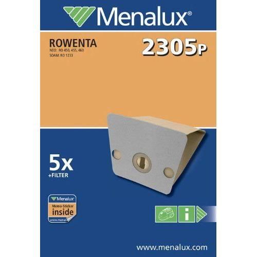 Menalux 2305 P Lot de 5 sacs en papier pour aspirateurs Rowenta (Import Allemagne)…