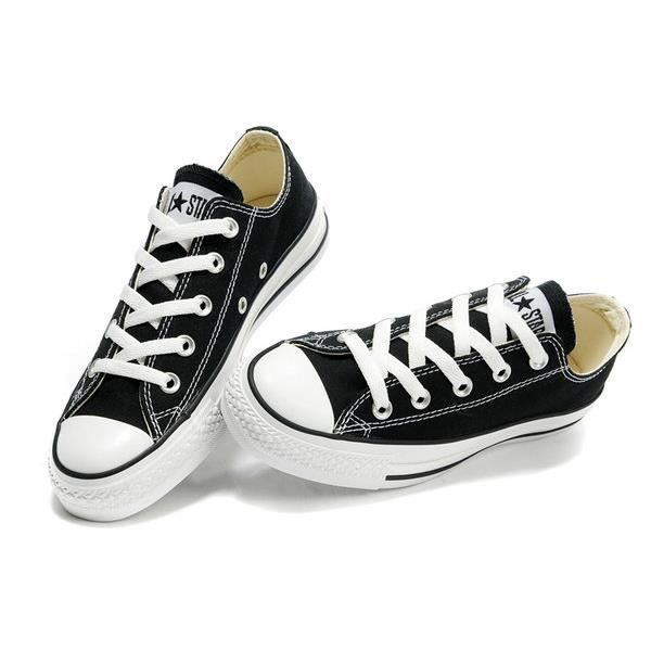 converses noires basses femme