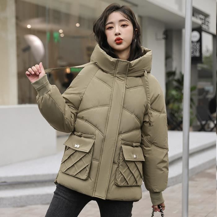 Doudoune Femme Mode Loisir Ample avec Poches Garder au chaud Coton Vert GOGUQ KJEHOME Vert Cdiscount Pret a Porter