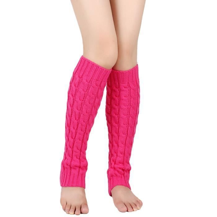 Guêtres Femme Tricotées - 2 Paires Noir Et Blanc - Chaudes Et Élastiques