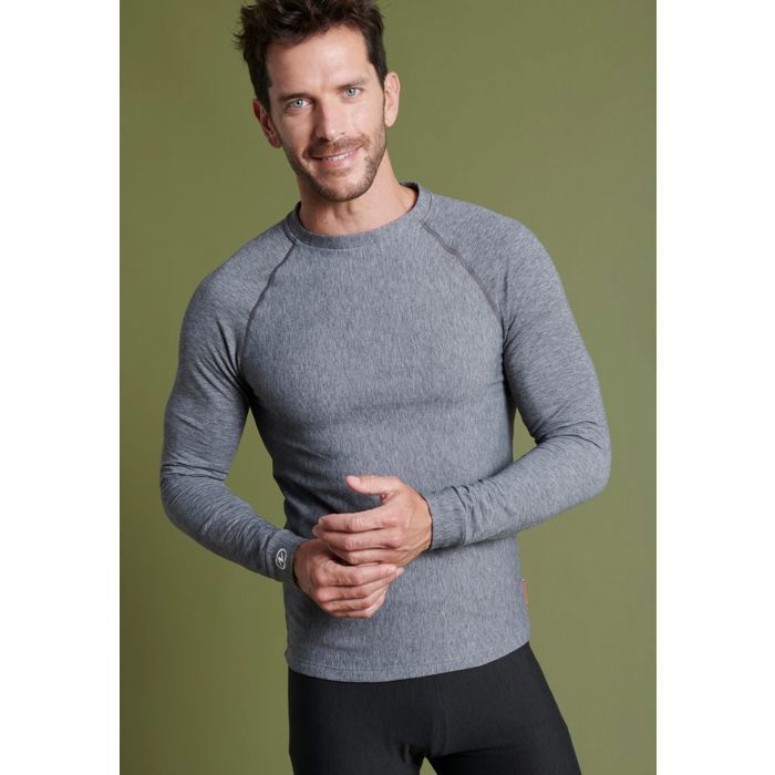 DamartSport - T-shirt col rond Comfort Thermolactyl 4 homme - Gris Chiné Moyen DamartSport - T-shirt col rond Comfort Thermolactyl 4 homme - Gris Chiné Moyen