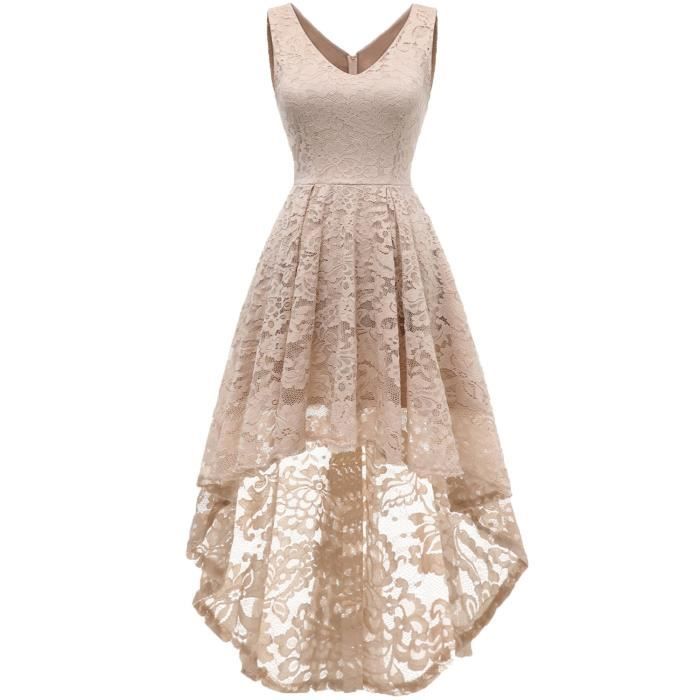 Robe De Soirée Formelle Maggy London - Col V En Dentelle Ivoire - Taille 4 - Neuve Avec Étiquette