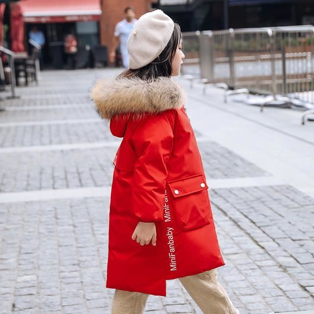 Filles Parka vraie fourrure capuche imperm able