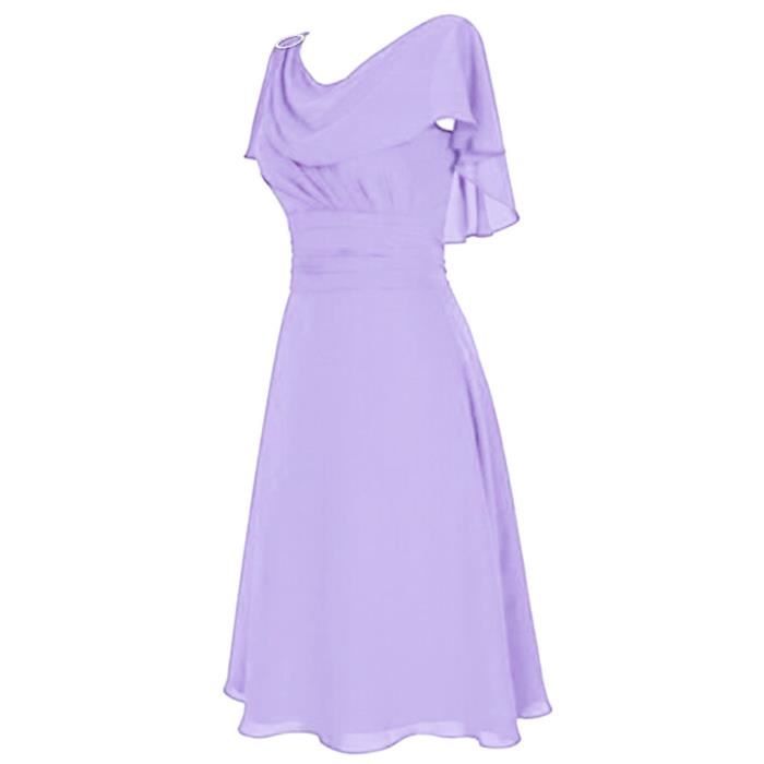 Lukcolor Robe de cocktail demoiselle d honneur mariage formel pour femme 1PC robe Mauve Mauve Cdiscount Pret a Porter