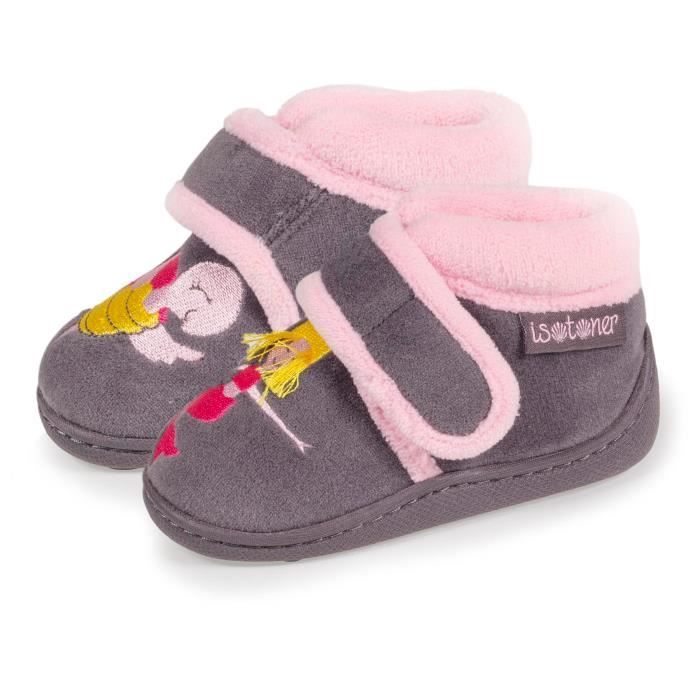 Chausson isotoner on sale bebe fille