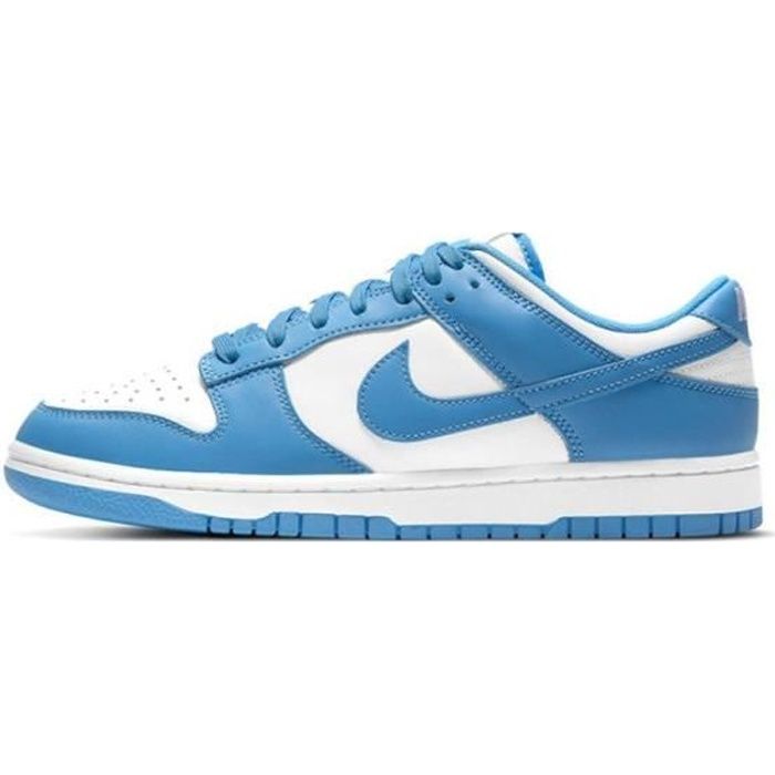 Chaussure de Sports Nike DunkS Low Retro University Blue Homme Femme Cuir Lacets Bleu Cdiscount Chaussures