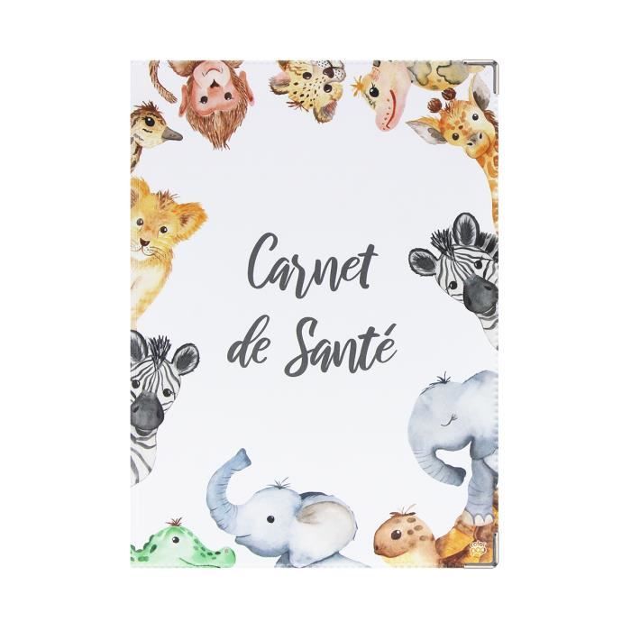Protège carnet santé enfant couleur motif savane Color Pop - France 22x16cm