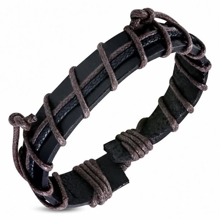 Bracelet Guitare Rock En Cuir Synthétique - Breloque Zinc, Réglable, Style Gothique Pour Homme/femme - 9