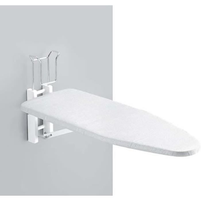 Planche A Repasser Murale Latina En Bois Blanc L86 X H39 X P31cm Achat Vente Table A Repasser Planche A Repasser Murale B Cdiscount