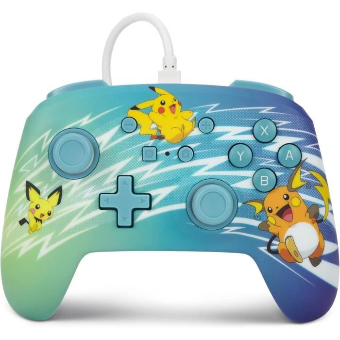 Manette Filaire POWER A Nintendo Switch Pikachu Evolution