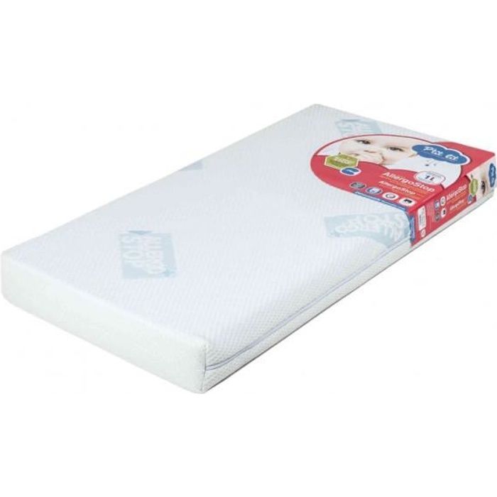 P'TIT LIT Matelas bébé AllergoStop - Anti-acariens - Déhoussable -  Respirant - Fabrication française - 60 x 120 x 12 cm - Cdiscount  Prêt-à-Porter