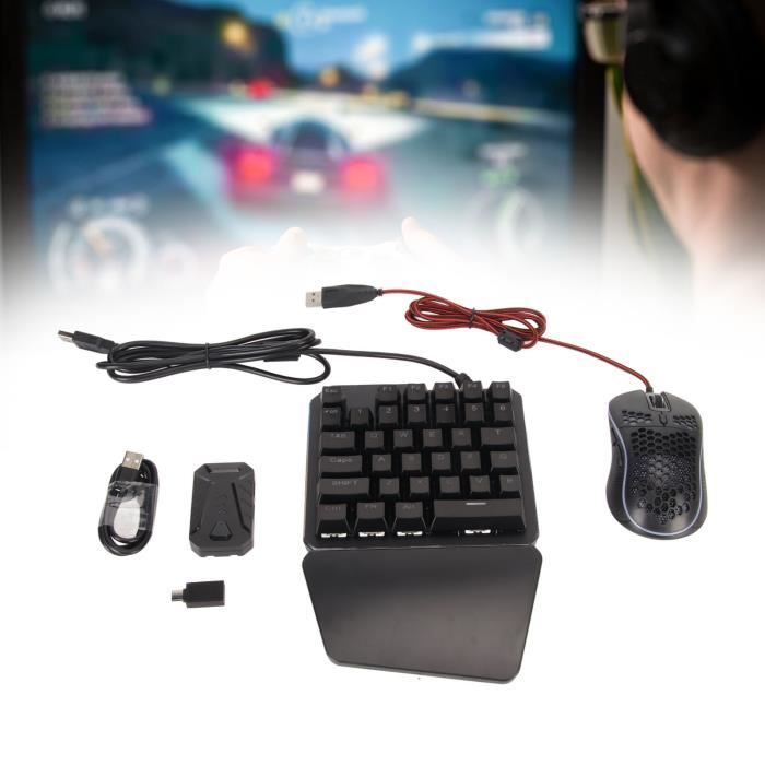 Qiilu Adaptateur Clavier et Souris pour Console Set Complet Jeux PS5 Switch Plug and Play