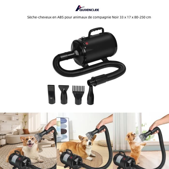 Meilleurs prix pour Séchoir professionnel sèche-poils en ABS pour animaux de compagnie - QUIIENCLEE - Noir - 33 x 17 x 80-250 cm