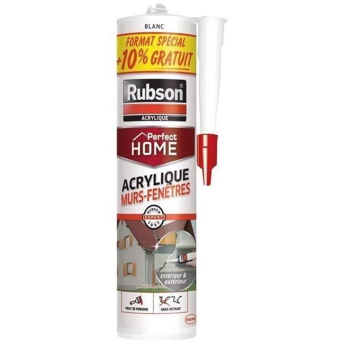 Mastic murs et fenêtres blanc cartouche 280ml + 10% gratuit