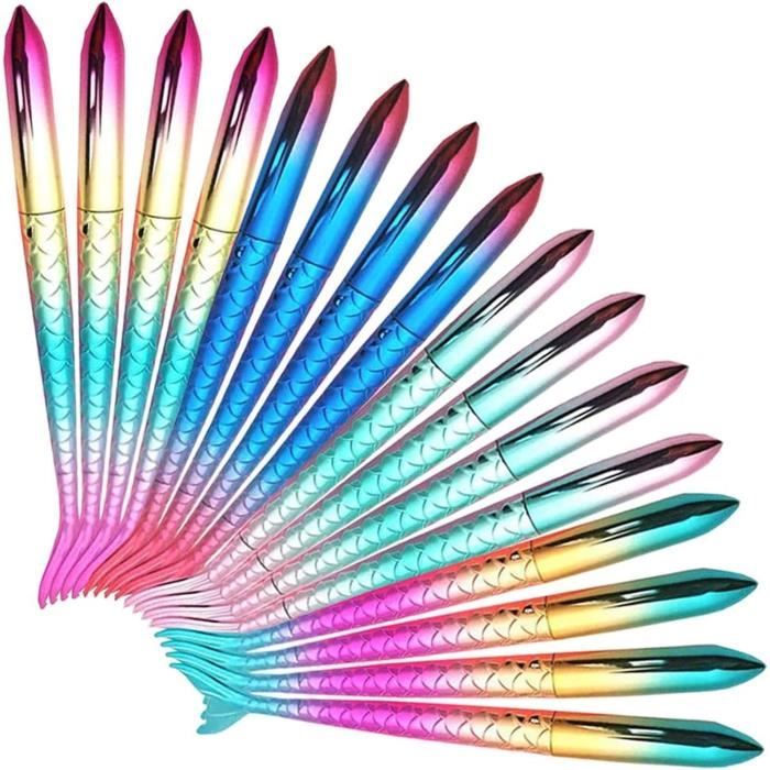 Ensemble De Stylos À Billes Effacés De Luxe De 12, 0,5 Mm D'encre Noire Bleue Pour L'école, Le
