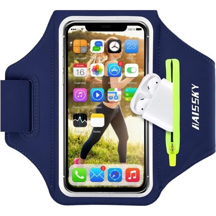 Brassard De Sport Universel CoverKingz Pour IPhone 4 à 7 Pouces - Poche Clés Intégrée, Réglable 20-40 Cm - Course, Fitness