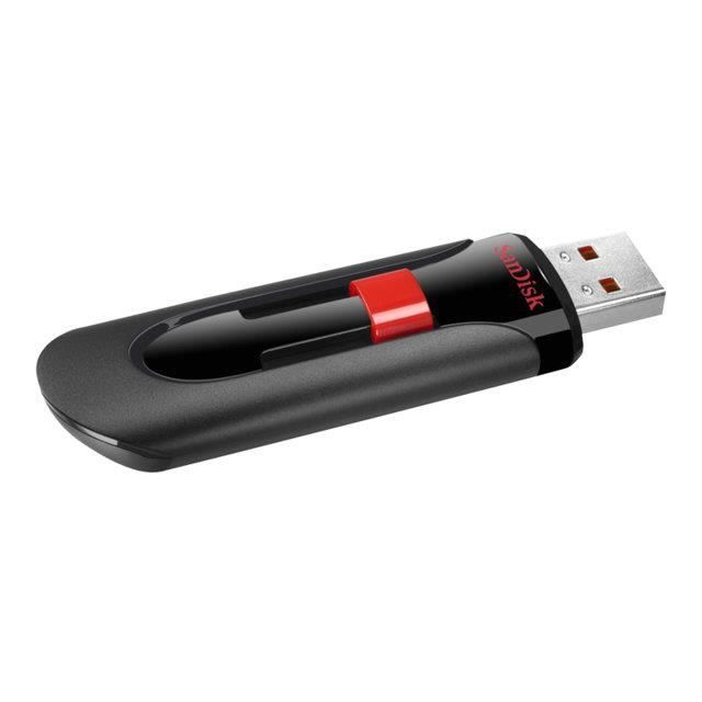 Clé USB SANDISK SDCZ60-032G-B35 Noir et Rouge - 32 Go - USB 2.0 - Sécurité 128-bit AES