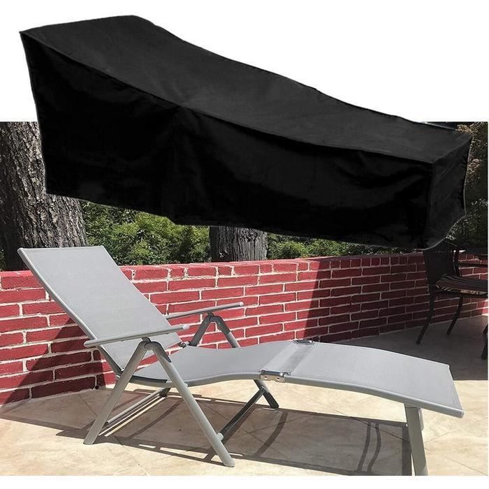 Housse De Protection Pour Chaise Longue 200x75x40/70cm - Oxford 210D Étanche UV - Coupe-Vent Anti-Poussière