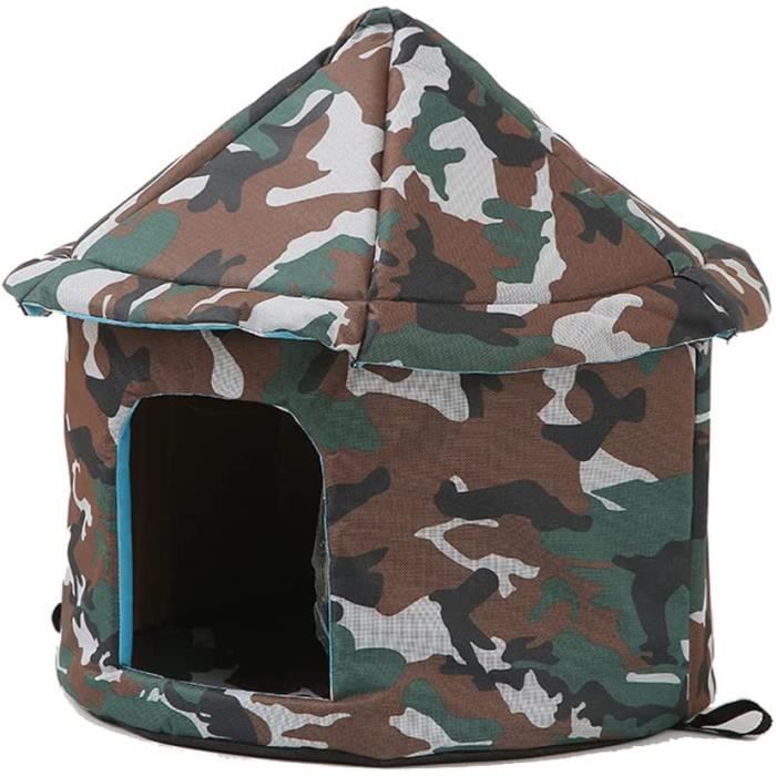 Niche Extérieure Pour Chat – Tissu Oxford Imperméable Isolé – Abri D'hiver Avec Coussin – Taille S (33x33x33 Cm)