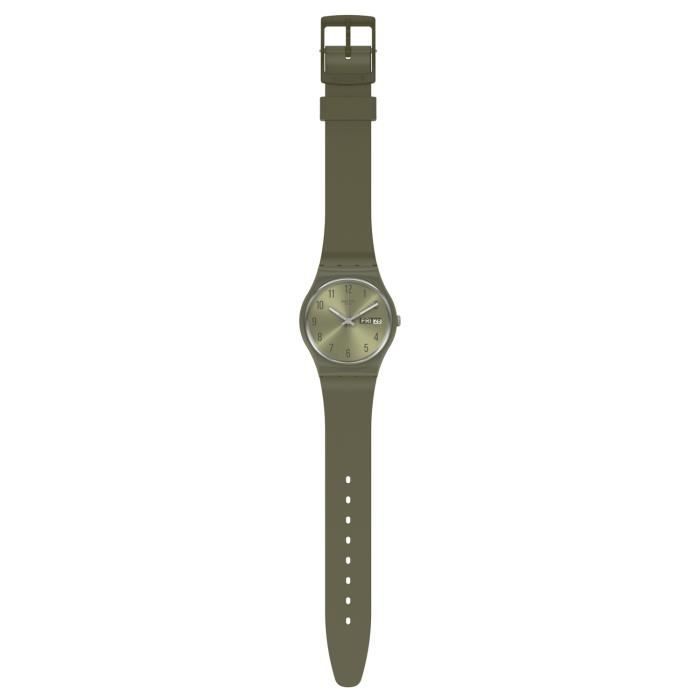 Bracelet silicone / plastique femme - SWATCH - Montre femme Swatch Pearlygreen - Couleur de la matière:Vert